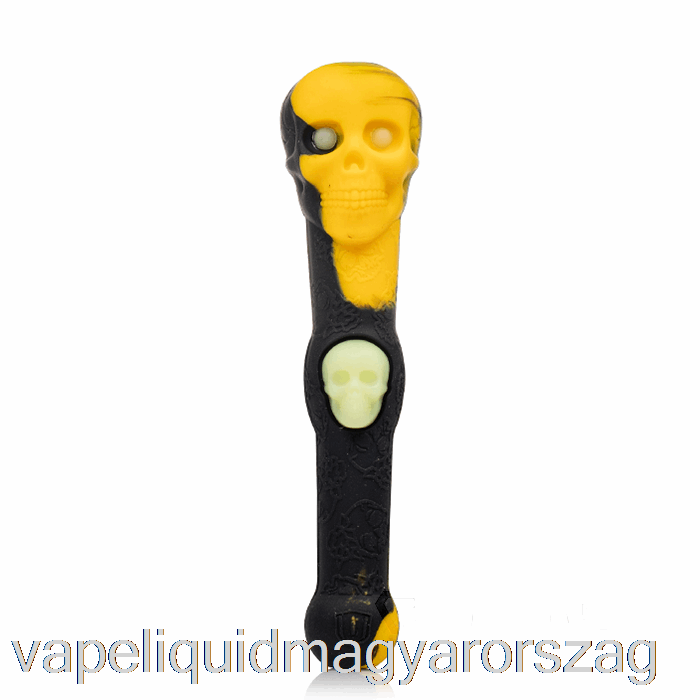 Stratus Skull Dipper Szilikon Dab Szalmaszol (fekete / Sárga) Vape E Cigi